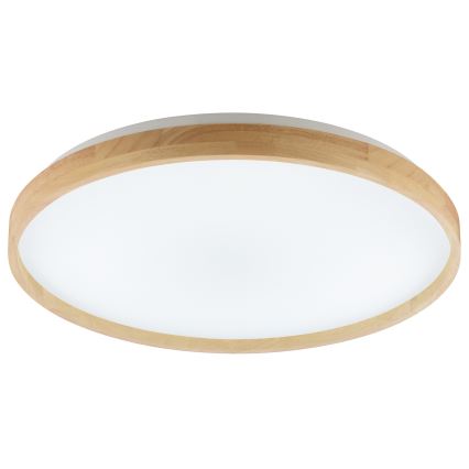 Brilliant - plafoniera LED dimmerabile ALSON LED/17W/230V 3000-6500K pr. 49,5 cm legno di caucciù + telecomando