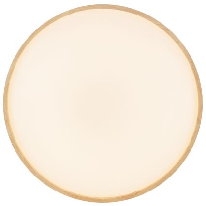 Brilliant - plafoniera LED dimmerabile ALSON LED/17W/230V 3000-6500K pr. 49,5 cm legno di caucciù + telecomando