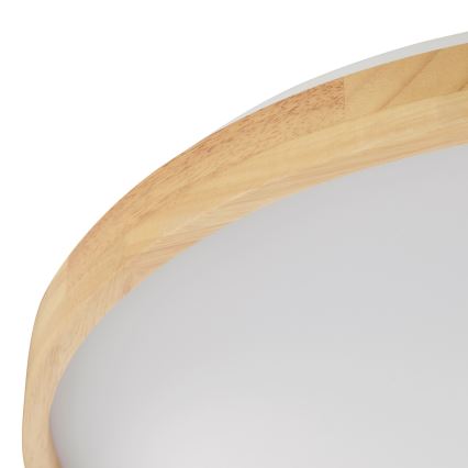 Brilliant - Lampada da soffitto LED dimmerabile ALSON LED/21W/230V 3000-6500K Ø 49,5 cm in legno di caucciù + telecomando