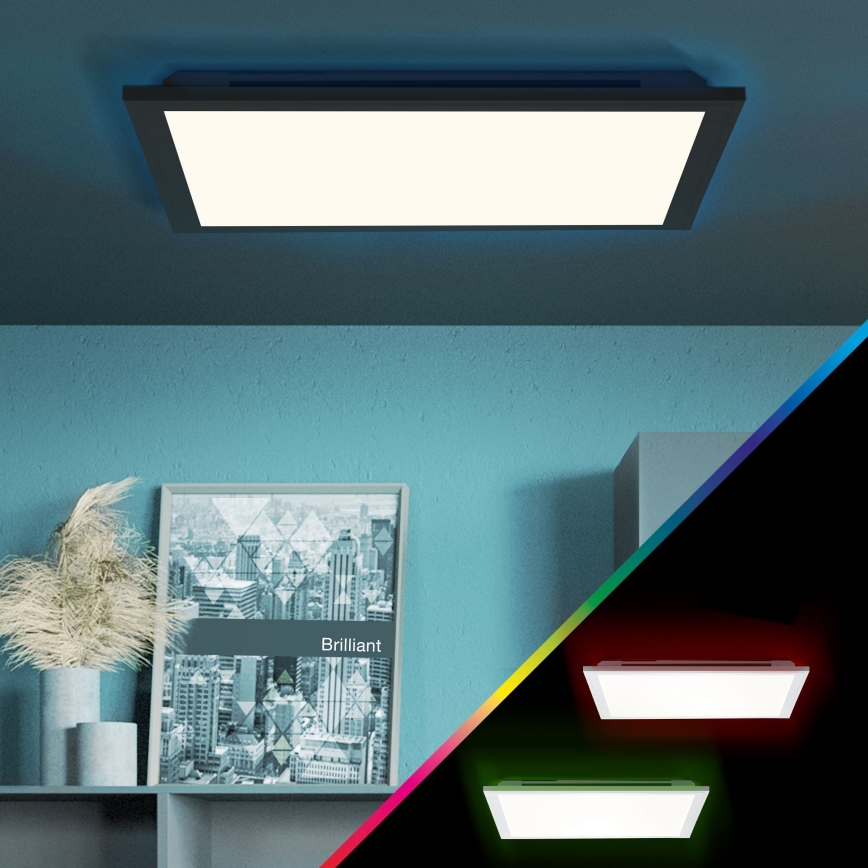 Brilliant - Plafoniera dimmerabile RGBW ALLIE LED/24W/230V 2700-6500K nero + telecomando