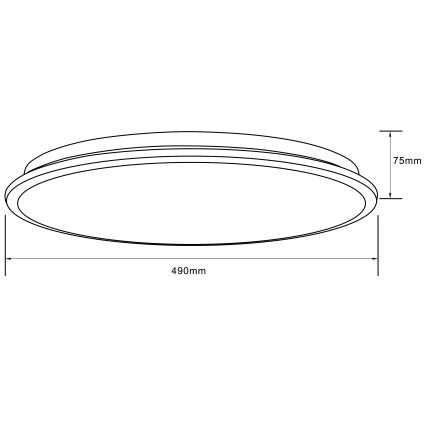 Brilliant - Plafoniera dimmerabile RGBW HEIDA LED/30W/230V 3000-6500K + telecomando