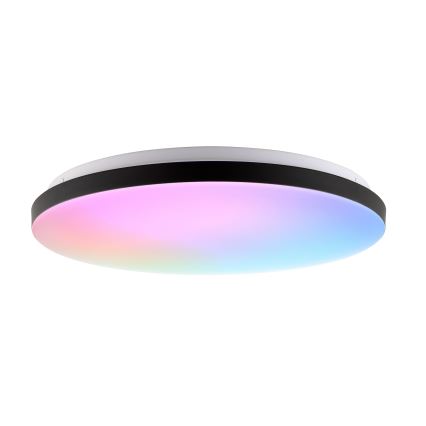 Brilliant - Plafoniera dimmerabile RGBW LIVIO LED/20W/230V 3000-6500K diametro 49 cm nero + telecomando