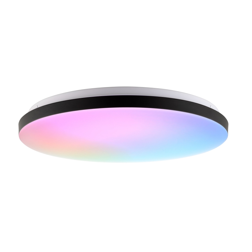 Brilliant - Plafoniera dimmerabile RGBW LIVIO LED/20W/230V 3000-6500K diametro 49 cm nero + telecomando