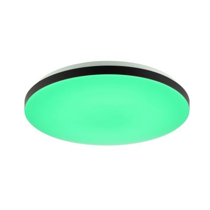 Brilliant - Plafoniera dimmerabile RGBW LIVIO LED/20W/230V 3000-6500K diametro 49 cm nero + telecomando