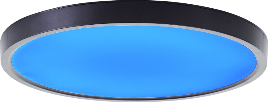 Brilliant - Plafoniera dimmerabile RGBW LOTTI LED/16W/230V 3000K diametro 30 cm nero Wi-Fi Tuya + telecomando