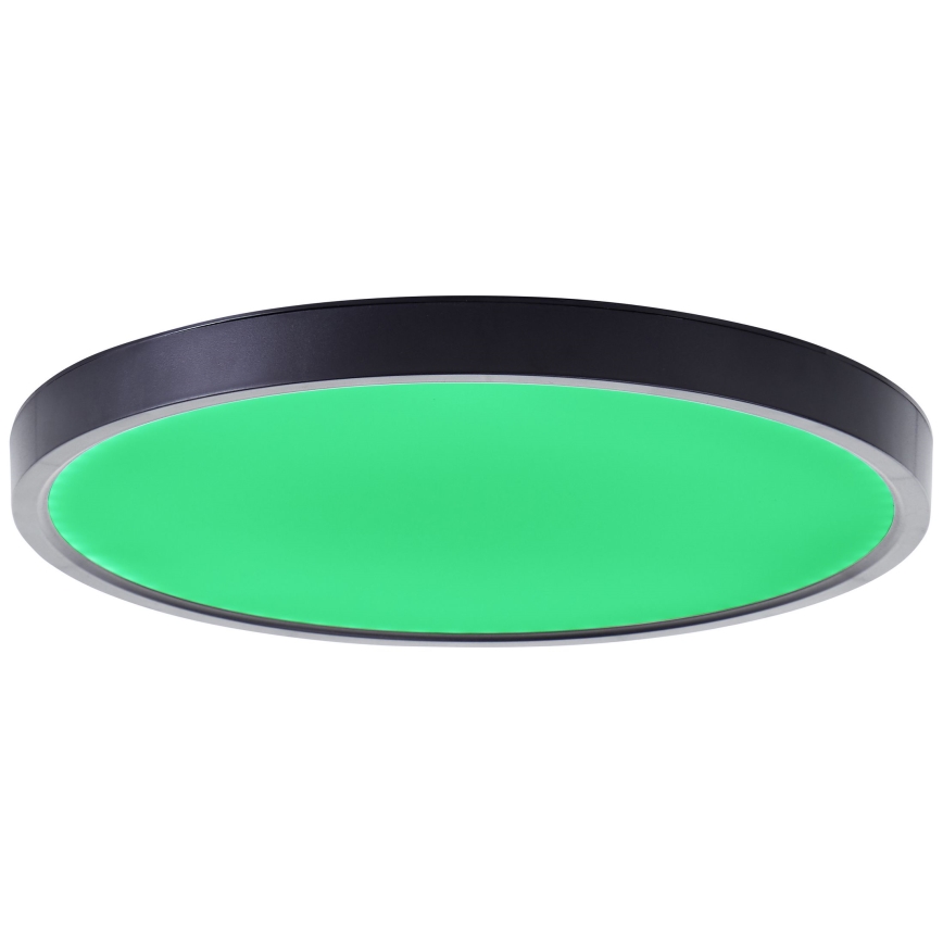 Brilliant - Plafoniera dimmerabile RGBW LOTTI LED/16W/230V 3000K diametro 30 cm nero Wi-Fi Tuya + telecomando
