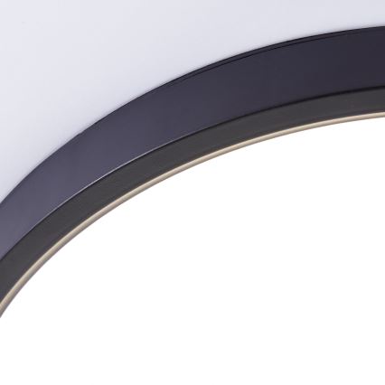 Brilliant - Plafoniera dimmerabile RGBW LOTTI LED/16W/230V 3000K diametro 30 cm nero Wi-Fi Tuya + telecomando