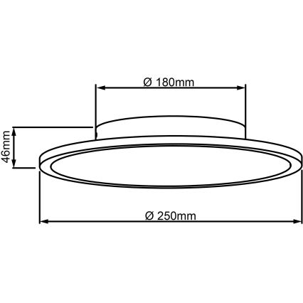 Brilliant - Plafoniera LED BUFFI LED/13W/230V diametro 25 cm 2700K