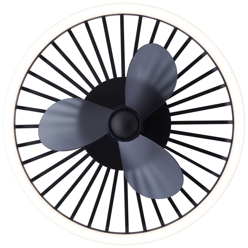 Brilliant - Plafoniera dimmerabile a LED con ventilatore CAPO LED/36W/230V 2700-6500K Ø 48 cm nera + telecomando