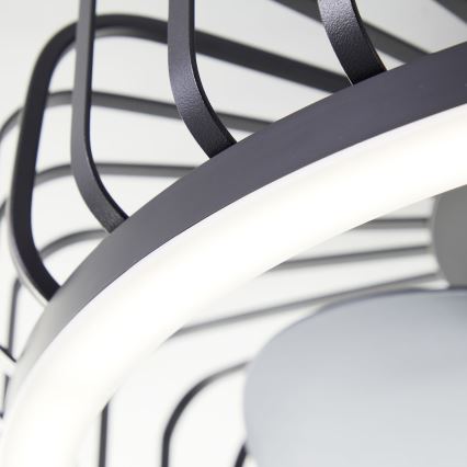 Brilliant - Plafoniera dimmerabile a LED con ventilatore CAPO LED/36W/230V 2700-6500K Ø 48 cm nera + telecomando
