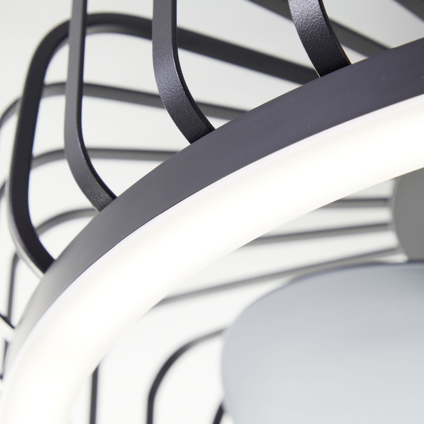 Brilliant - Plafoniera dimmerabile a LED con ventilatore CAPO LED/36W/230V 2700-6500K Ø 48 cm nera + telecomando