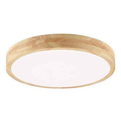 Brilliant - Plafoniera da bagno a LED MOREEN LED/18W/230V 2700/4000/6500K Ø 34 cm IP44 in legno di caucciù