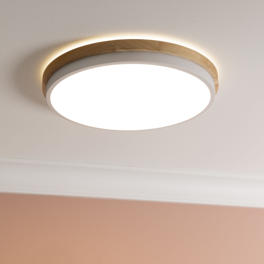 Brilliant - Plafoniera LED dimmerabile BAARLO LED/24W/230V diametro 35 cm bianco/gomma fig