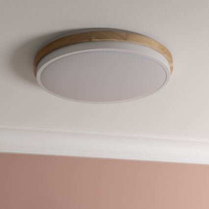 Brilliant - Plafoniera LED dimmerabile BAARLO LED/24W/230V diametro 35 cm bianco/gomma fig