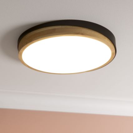 Brilliant - Plafoniera LED dimmerabile BAARLO LED/24W/230V diametro 35 cm nero/gomma fig