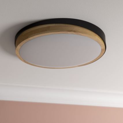 Brilliant - Plafoniera LED dimmerabile BAARLO LED/24W/230V diametro 35 cm nero/gomma fig