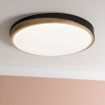 Brilliant - Plafoniera LED dimmerabile BAARLO LED/36W/230V 3000-6500K diametro 50 cm nero/gomma fig + telecomando