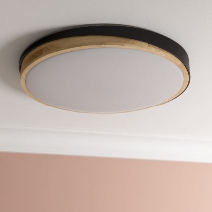 Brilliant - Plafoniera LED dimmerabile BAARLO LED/36W/230V 3000-6500K diametro 50 cm nero/gomma fig + telecomando