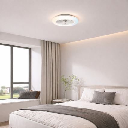 Brilliant - Plafoniera dimmerabile a LED con ventilatore MONTERO LED/20W/230V 2700-6500K Ø 42 cm bianca + telecomando