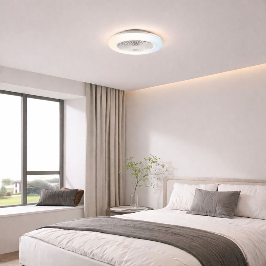 Brilliant - Plafoniera dimmerabile a LED con ventilatore MONTERO LED/20W/230V 2700-6500K Ø 42 cm bianca + telecomando