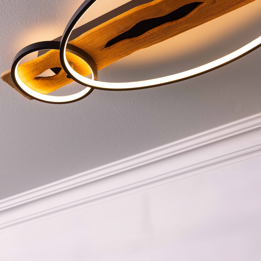 Brilliant - Plafoniera LED dimmerabile PIRUS LED/30W/230V 30x70 cm albero della gomma
