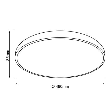 Brilliant - plafoniera a LED dimmerabile SLIMLINE LED/60W/230V 3000-6500K Ø 49 cm bianco + telecomando