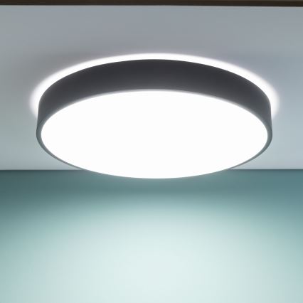 Brilliant - Plafoniera LED dimmerabile SLIMLINE LED/60W/230V 3000-6500K Ø 49 cm nera + telecomando