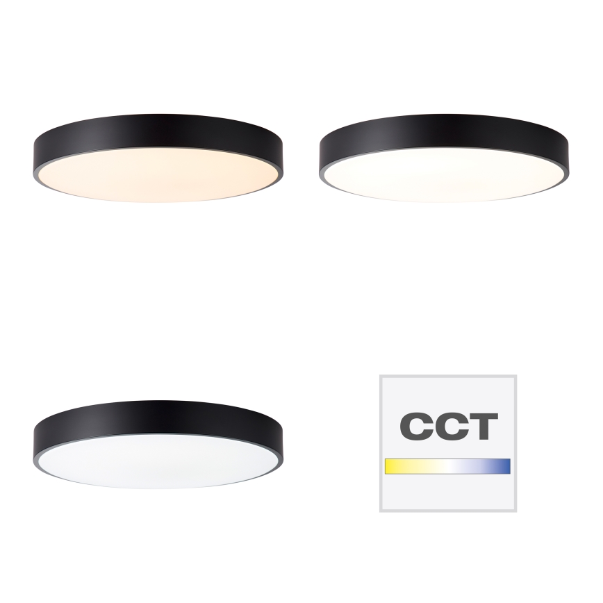 Brilliant - Plafoniera LED dimmerabile SLIMLINE LED/60W/230V 3000-6500K Ø 49 cm nera + telecomando