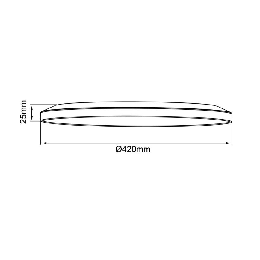 Brilliant - LED Plafoniera dimmerabile SORELL LED/24W/230V 3000-6500K Ø 42 cm nero + telecomando
