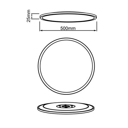Brilliant - Plafoniera dimmerabile a LED TUCO LED/33W/230V 3000-6500K Ø 50 cm nera + telecomando