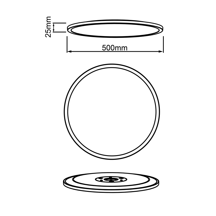 Brilliant - Plafoniera dimmerabile a LED TUCO LED/33W/230V 3000-6500K Ø 50 cm nera + telecomando