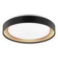 Brilliant - Plafoniera LED dimmerabile WALDO LED/24W/230V 3000-6500K Ø 38,5 cm nero/oro + telecomando