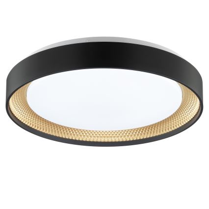 Brilliant - Plafoniera LED dimmerabile WALDO LED/24W/230V 3000-6500K Ø 38,5 cm nero/oro + telecomando
