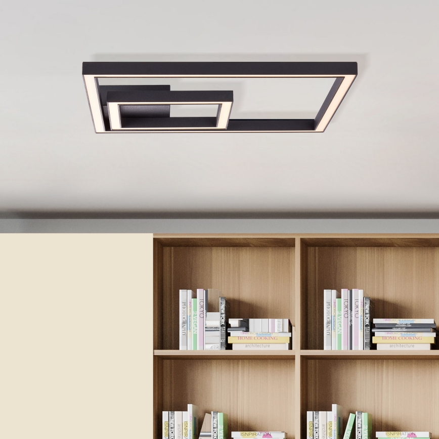 Brilliant - Plafoniera LED QUON LED/24W/230V 3000K 40x40 cm nero