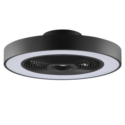 Brilliant - Plafoniera dimmerabile LED RGBW con ventilatore CATANIA LED/37W/230V 2700-6500K Ø 48,6 cm nero + telecomando