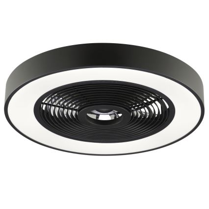 Brilliant - Plafoniera dimmerabile LED RGBW con ventilatore CATANIA LED/37W/230V 2700-6500K Ø 48,6 cm nero + telecomando