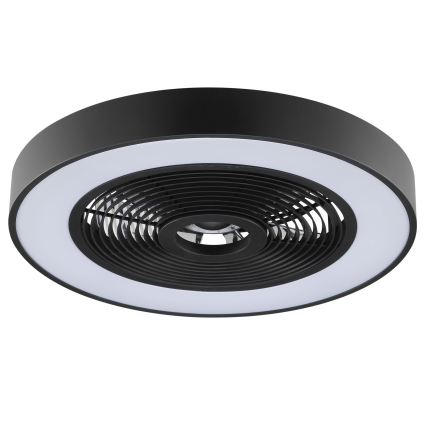 Brilliant - Plafoniera dimmerabile LED RGBW con ventilatore CATANIA LED/37W/230V 2700-6500K Ø 48,6 cm nero + telecomando