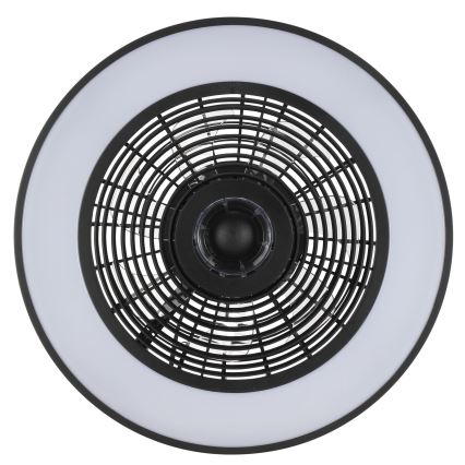 Brilliant - Plafoniera dimmerabile LED RGBW con ventilatore CATANIA LED/37W/230V 2700-6500K Ø 48,6 cm nero + telecomando