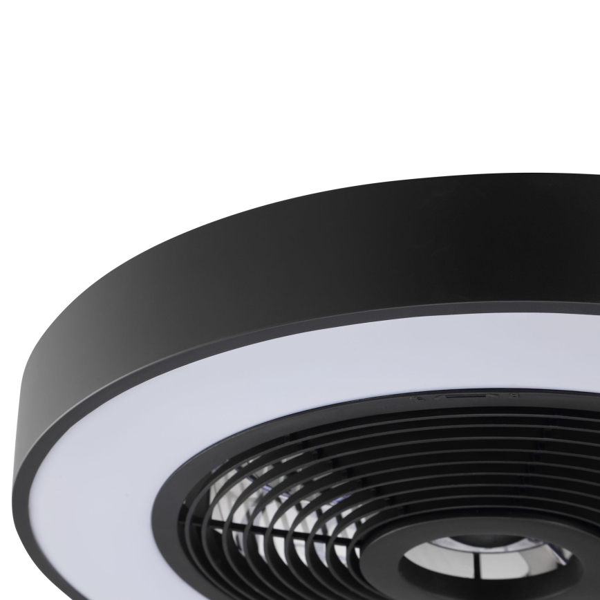 Brilliant - Plafoniera dimmerabile LED RGBW con ventilatore CATANIA LED/37W/230V 2700-6500K Ø 48,6 cm nero + telecomando