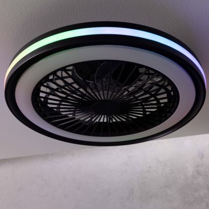 Brilliant - Lampada da soffitto dimmerabile LED RGBW con ventilatore PALMERO LED/40W/230V 2700-6500K Ø 46,6 cm beige + telecomando
