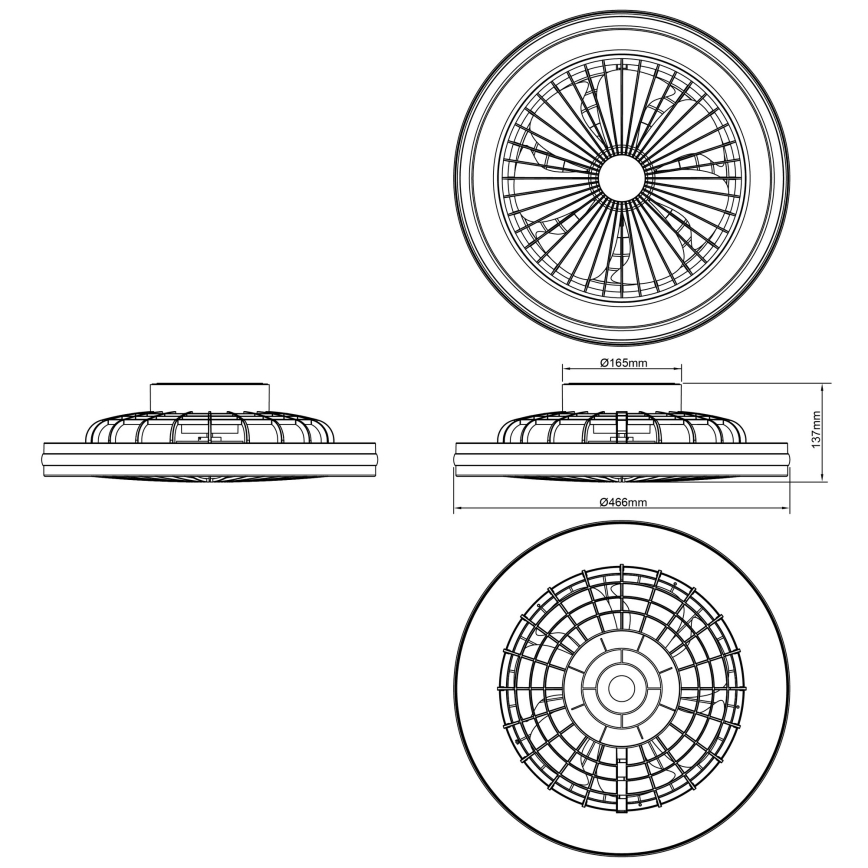 Brilliant - Lampada da soffitto dimmerabile LED RGBW con ventilatore PALMERO LED/40W/230V 2700-6500K Ø 46,6 cm beige + telecomando