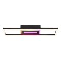 Brilliant - Plafoniera LED RGBW dimmerabile BESSON LED/20W/230V 3000-6500K nera + telecomando