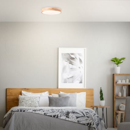 Brilliant - Plafoniera LED SLIMLINE LED/24W/230V Ø 34,5 cm legno di hevea