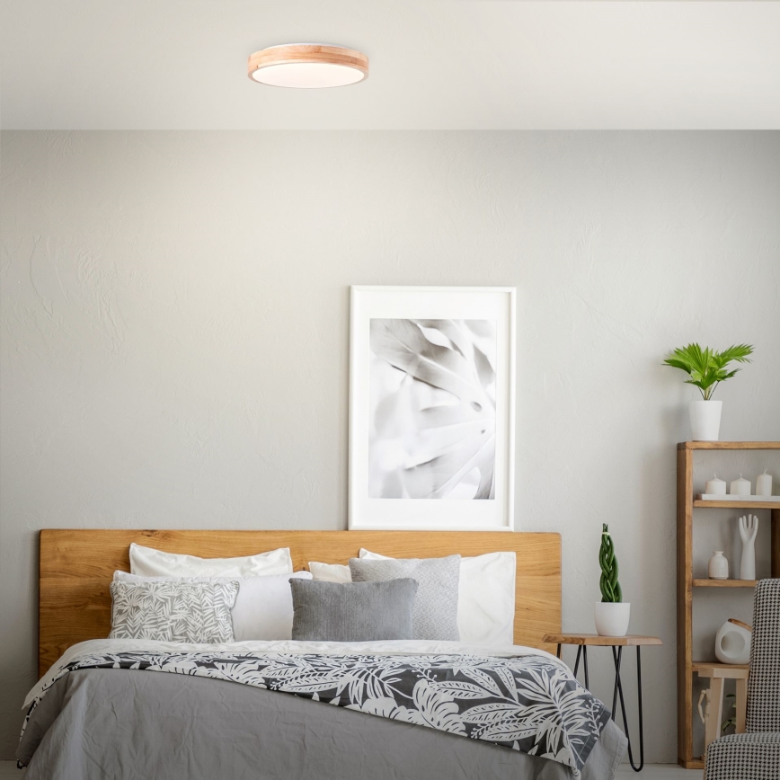Brilliant - Plafoniera LED SLIMLINE LED/24W/230V Ø 34,5 cm legno di hevea