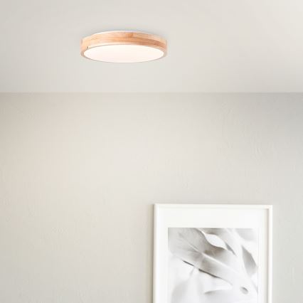 Brilliant - Plafoniera LED SLIMLINE LED/24W/230V Ø 34,5 cm legno di hevea