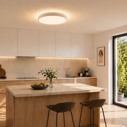 Brilliant - Plafoniera LED SOLISTRA 18W, 230V, Ø 34,5 cm, bianca