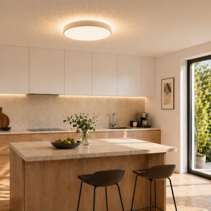 Brilliant - Plafoniera LED SOLISTRA 18W, 230V, Ø 34,5 cm, bianca