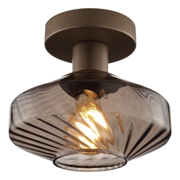 Brilliant - Plafoniera LYN 1xE27/20W/230V Ø 28 cm marrone/marrone fumé