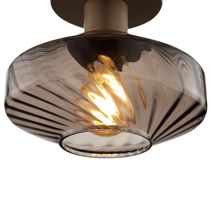 Brilliant - Plafoniera LYN 1xE27/20W/230V Ø 28 cm marrone/marrone fumé
