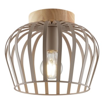 Brilliant - Plafoniera NORDIC CAGE 1xE27/20W/230V Ø 25 cm beige
